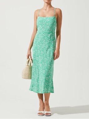 ASTR the Label Gabrielle Floral Cutout Midi Dress